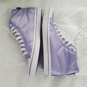 ADIDAS Europe Light Purple Satin Mid Hi-Top Retro Sneakers